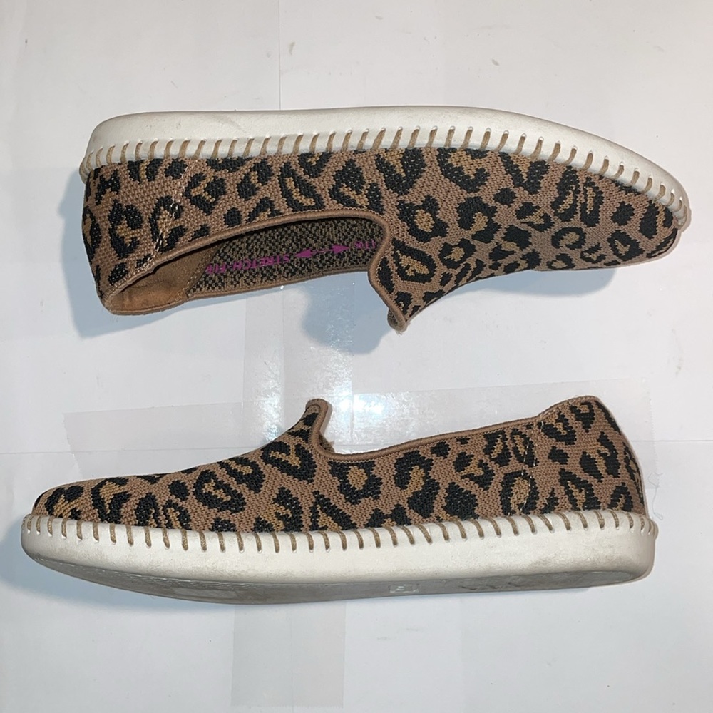 Skechers Air-Cooled Memory Foam Leopard Print Flats Size 5 - Picture 5 of 7